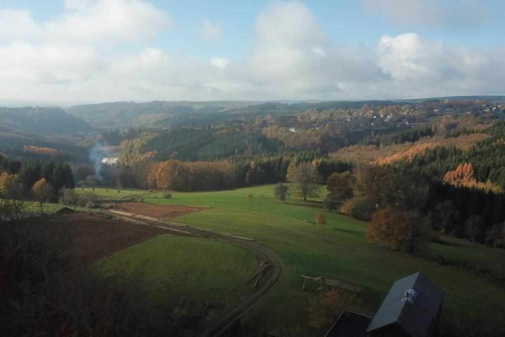 Le Grand Cerf 25 Pers, Malmedy- Chalet Rustique, Jardin Luaran gambar