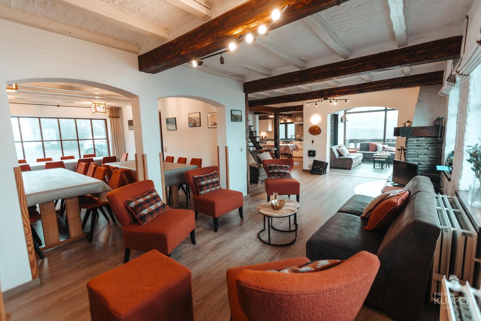 Le Grand Cerf 25 Pers, Malmedy- Chalet Rustique, Jardin Luaran gambar