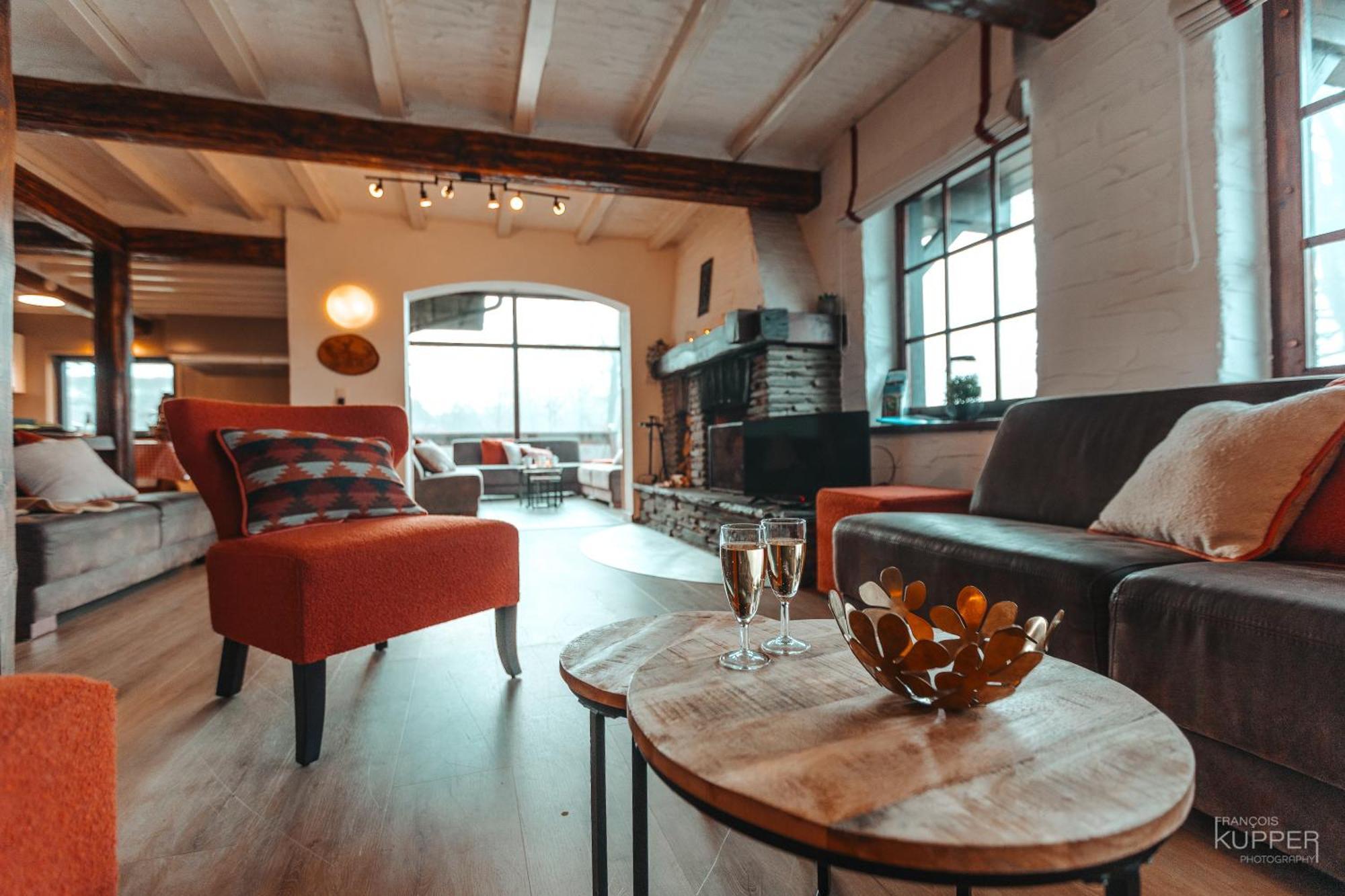 Le Grand Cerf 25 Pers, Malmedy- Chalet Rustique, Jardin Luaran gambar