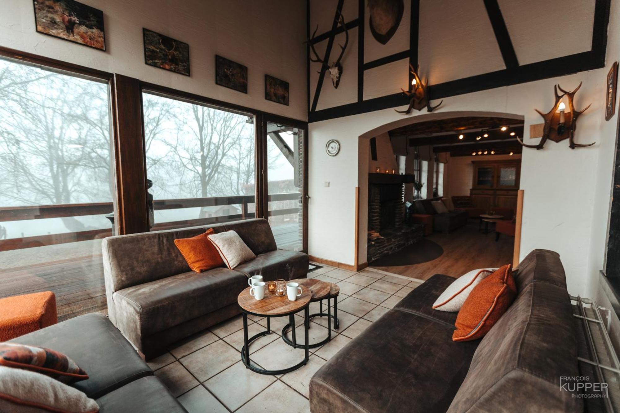 Le Grand Cerf 25 Pers, Malmedy- Chalet Rustique, Jardin Luaran gambar